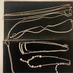 Elegant Gold and Silver Women's Jewelry Set necklace chain bundle